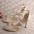 Satin High Heels Summer Shoes for Women